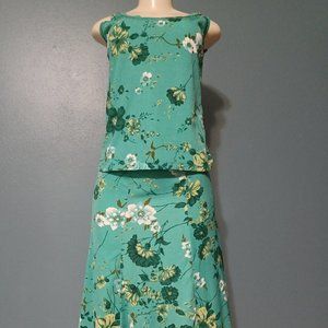 Murjani Poly St. Chamond vintage 3 pc. floral skirt set.